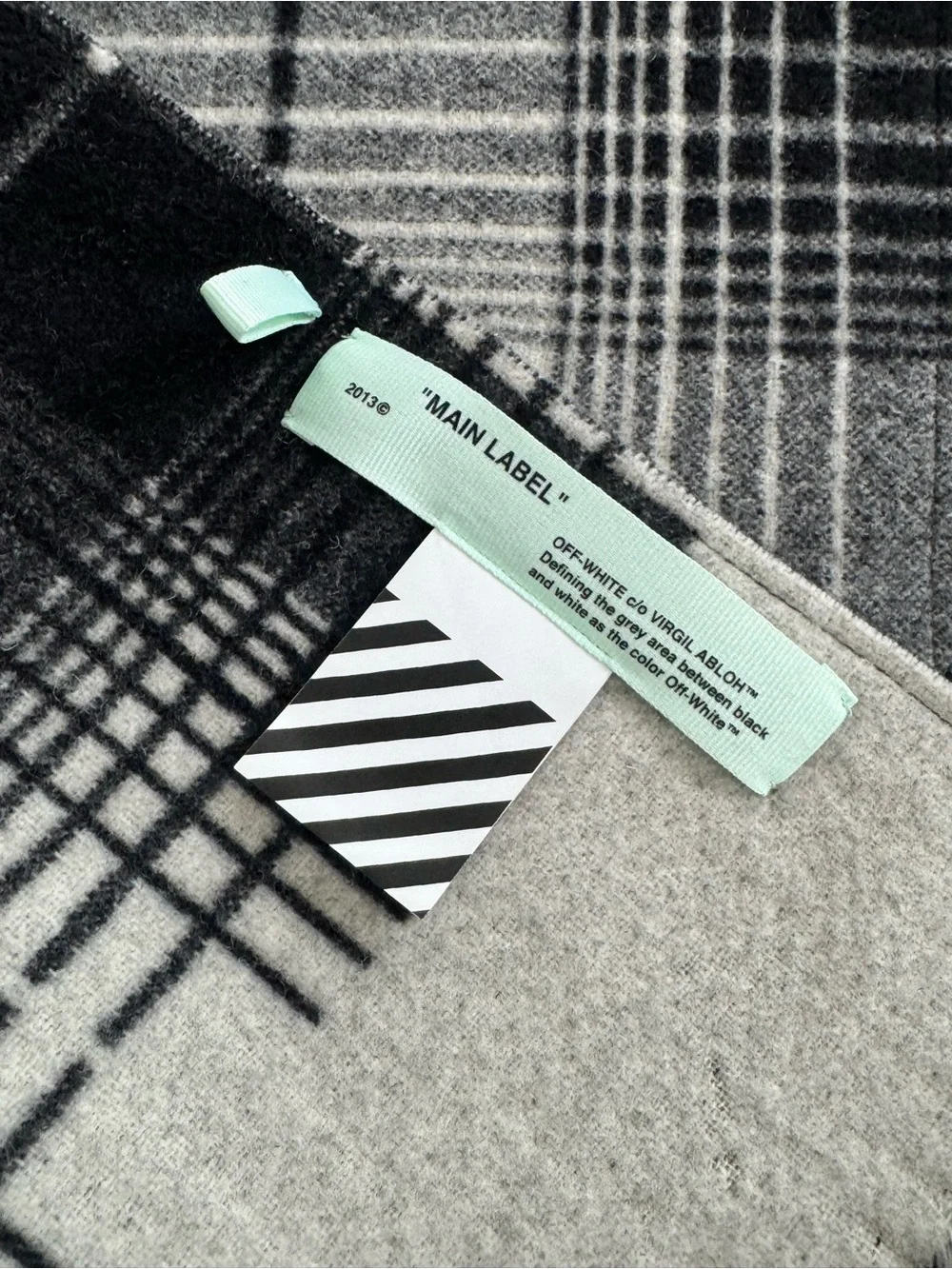 Off-White c/o Virgil Abloh Main Label 2013 Plaid Fringe Scarf